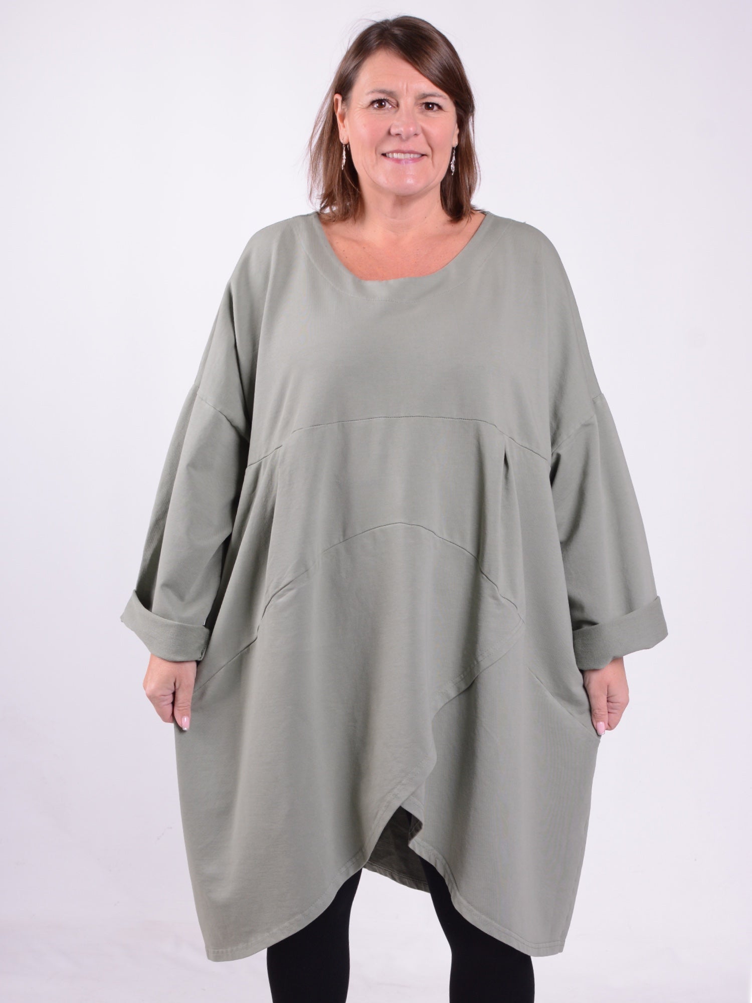 Lagenlook Long Tunic Dress Cotton