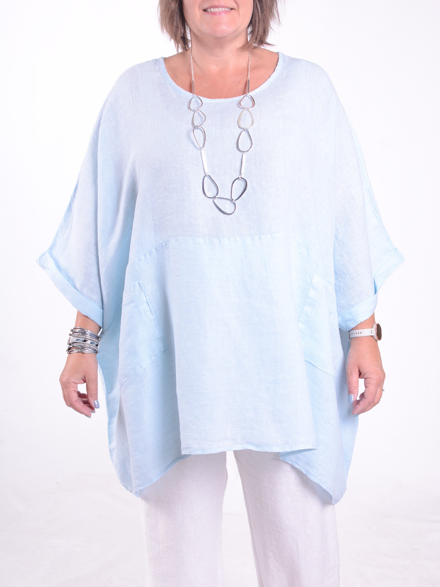 Lagenlook Oversized Linen Tunic - 10077 LINEN, , Pure Plus Clothing, Lagenlook Clothing, Plus Size Fashion, Over 50 Fashion