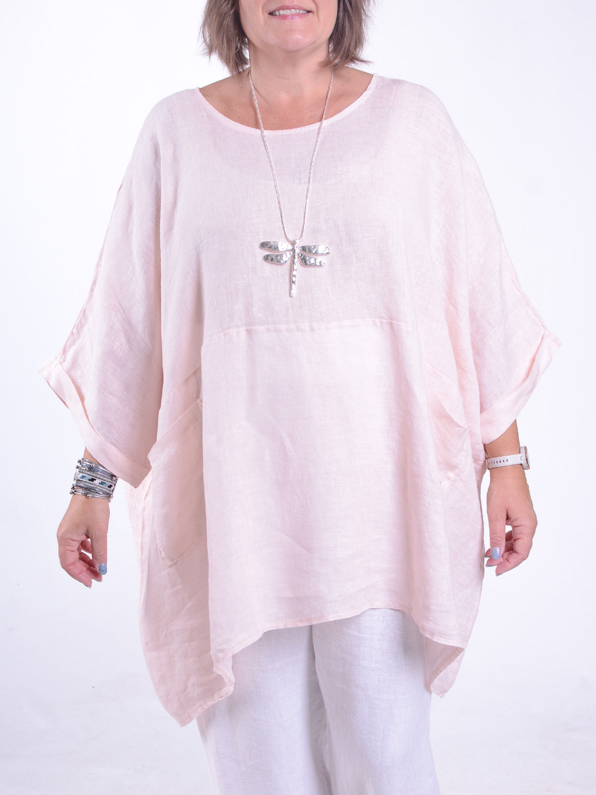 Lagenlook Oversized Linen Tunic - 10077 LINEN, , Pure Plus Clothing, Lagenlook Clothing, Plus Size Fashion, Over 50 Fashion