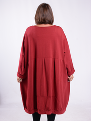 Lagenlook Cotton Jersey Balloon Dress - 11796, , Pure Plus Clothing, Lagenlook Clothing, Plus Size Fashion, Over 50 Fashion