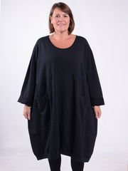 Lagenlook Cotton Jersey Balloon Dress - 11796, , Pure Plus Clothing, Lagenlook Clothing, Plus Size Fashion, Over 50 Fashion