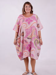 Lightweight Patterned Cotton Dress with pockets - 12232H