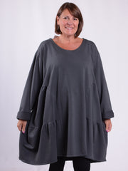 Lagenlook Long Jersey Cotton Tunic - 13151, , Pure Plus Clothing, Lagenlook Clothing, Plus Size Fashion, Over 50 Fashion