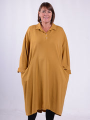 Lagenlook Shirt Dress With Pockets - 13152, Dresses, Pure Plus Clothing, Lagenlook Clothing, Plus Size Fashion, Over 50 Fashion