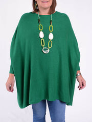 Soft Knit Batwing Sleeve Jumper  - 2700, Jumpers & Cardigans, Pure Plus Clothing, Lagenlook Clothing, Plus Size Fashion, Over 50 Fashion