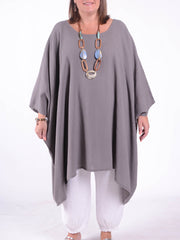 Lagenlook Oversized Cotton/Linen Kaftan Tunic - 3486, Tops & Shirts, Pure Plus Clothing, Lagenlook Clothing, Plus Size Fashion, Over 50 Fashion