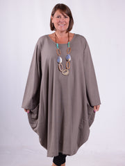 Parachute Dress With Pockets - 9215 Plain, Dresses, Pure Plus Clothing, Lagenlook Clothing, Plus Size Fashion, Over 50 Fashion