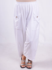 Lagenlook Wide Leg Trousers Cotton - 9461C, , Pure Plus Clothing, Lagenlook Clothing, Plus Size Fashion, Over 50 Fashion
