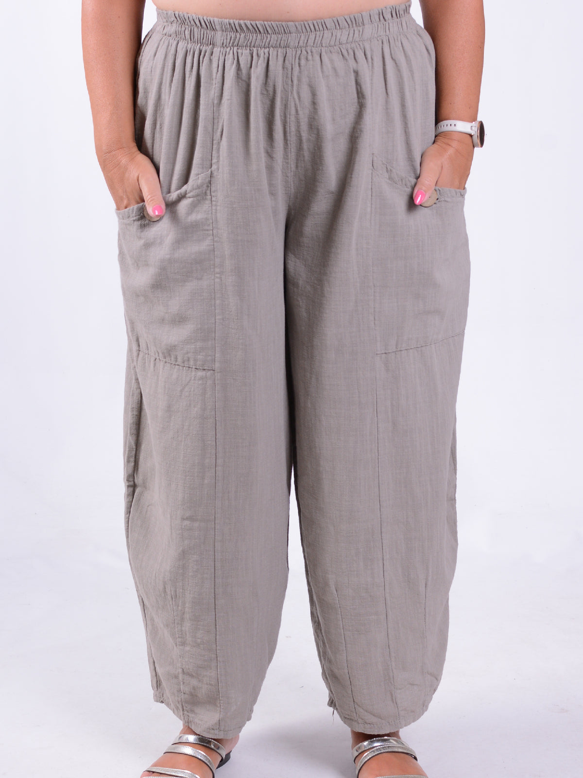 Wide-Leg Lightweight Cotton Trousers - 9461G