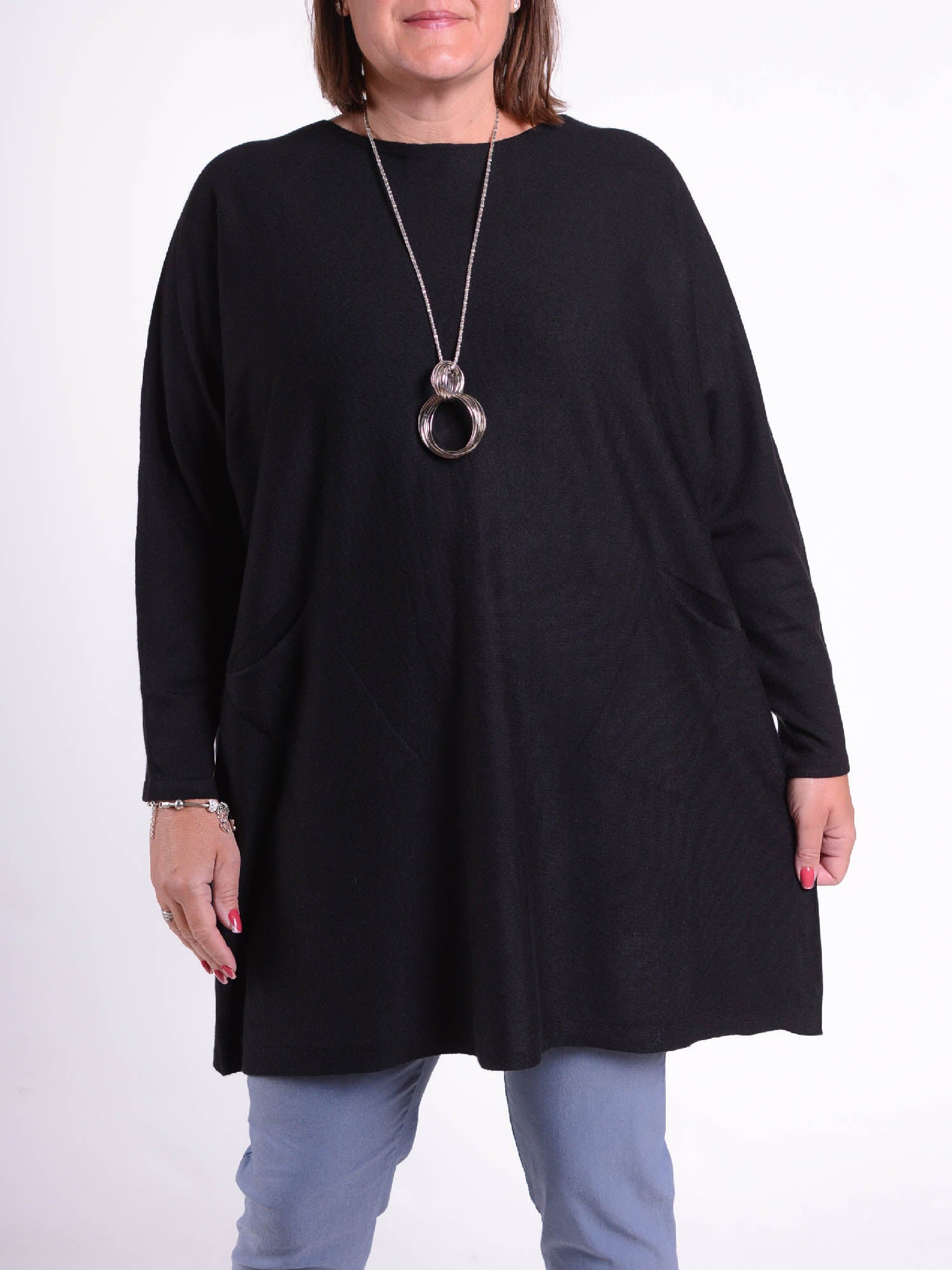 Lagenlook Oversized Jumper - J1, Jumpers & Cardigans, Pure Plus Clothing, Lagenlook Clothing, Plus Size Fashion, Over 50 Fashion