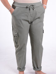 Magic Cargo Trousers - 10642, Trousers, Pure Plus Clothing, Lagenlook Clothing, Plus Size Fashion, Over 50 Fashion