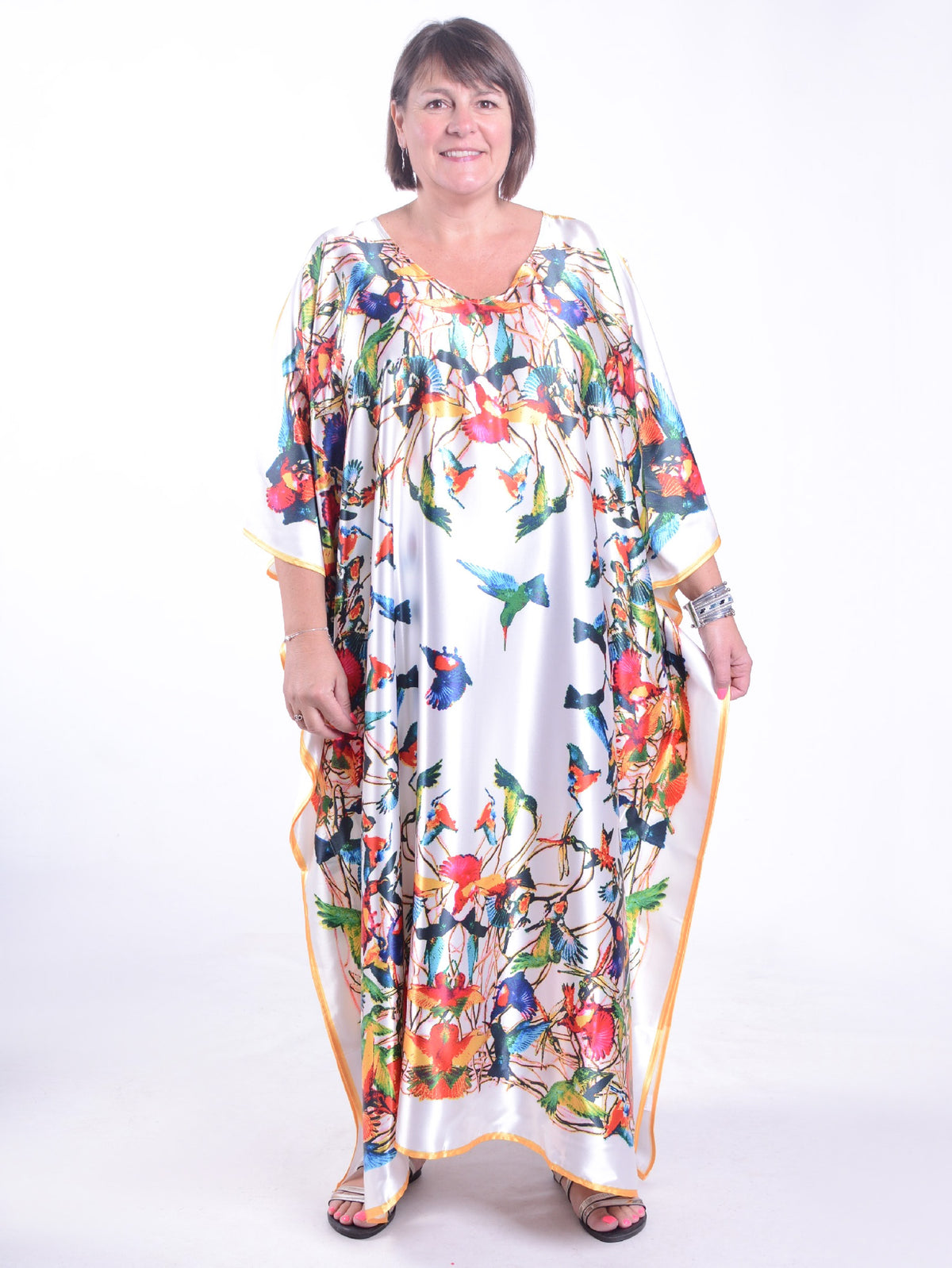 Hummingbird Kaftan, Dresses, Pure Plus Clothing, Lagenlook Clothing, Plus Size Fashion, Over 50 Fashion
