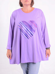 Purple Heart Swing Top  - 20516 PURPLEHEART, Tunic, Pure Plus Clothing, Lagenlook Clothing, Plus Size Fashion, Over 50 Fashion