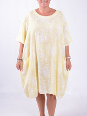 Lagenlook Lightweight Dandelion Cotton Dress with pockets - 12232