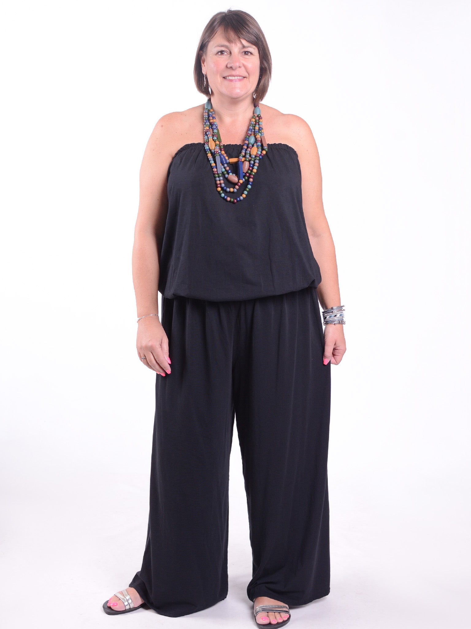 Pure Plus Jumpsuit - 21552, , Pure Plus Clothing, Lagenlook Clothing, Plus Size Fashion, Over 50 Fashion