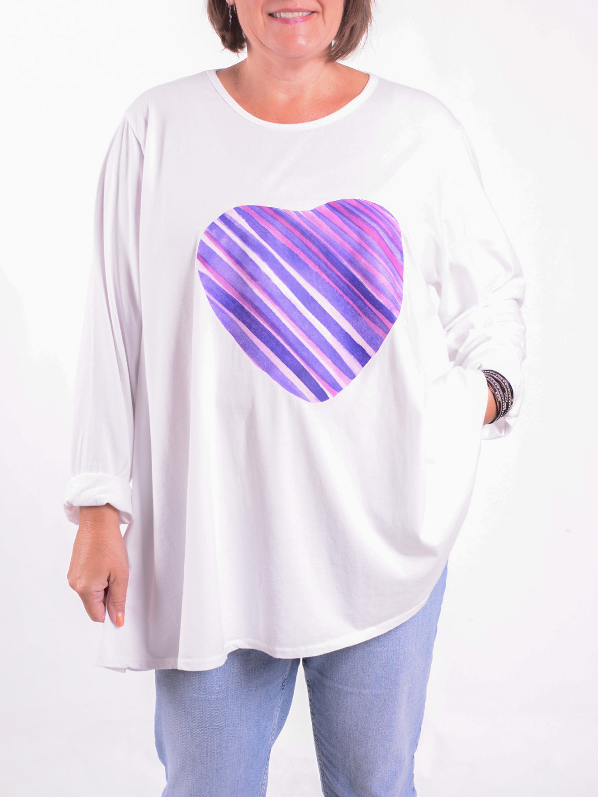 Purple Heart Swing Top  - 20516 PURPLEHEART, Tunic, Pure Plus Clothing, Lagenlook Clothing, Plus Size Fashion, Over 50 Fashion