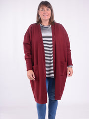 Soft Knit Longline Cardigan - CT1, Jumpers & Cardigans, Pure Plus Clothing, Lagenlook Clothing, Plus Size Fashion, Over 50 Fashion