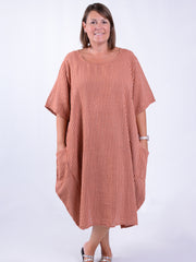 Striped Cotton Parachute Dress With Pockets - 9215 Stripe