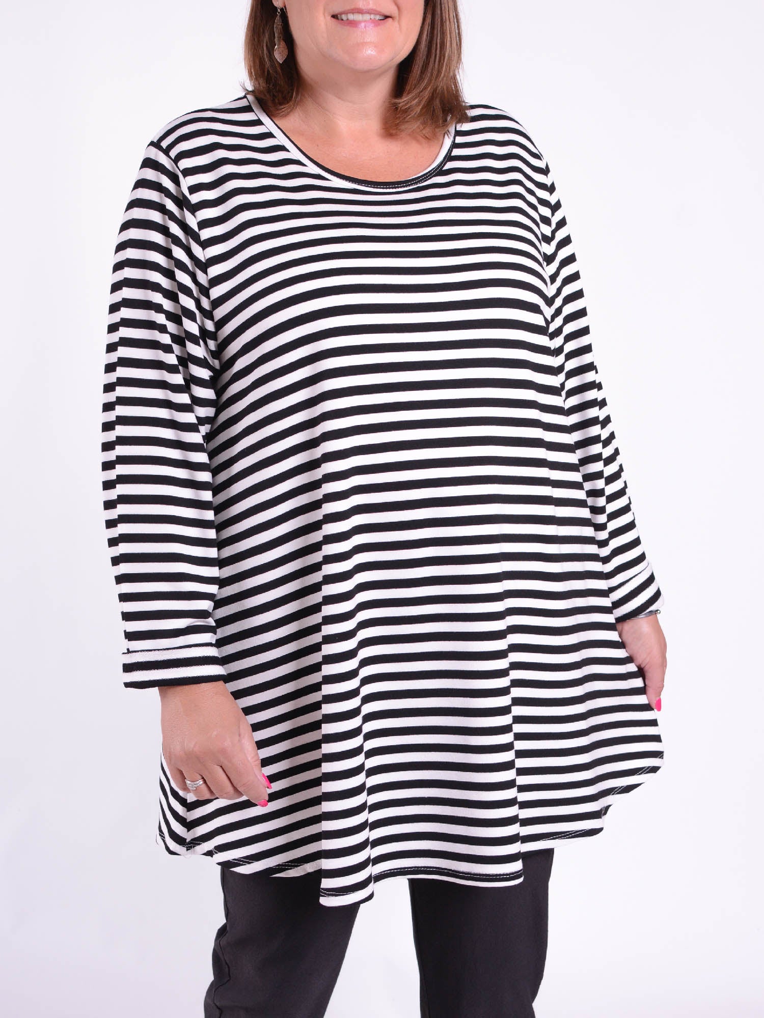 Striped Swing Top - 20516 STRIPE, , Pure Plus Clothing, Lagenlook Clothing, Plus Size Fashion, Over 50 Fashion