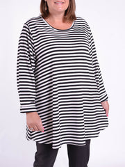 Striped Swing Top - 20516 STRIPE, , Pure Plus Clothing, Lagenlook Clothing, Plus Size Fashion, Over 50 Fashion