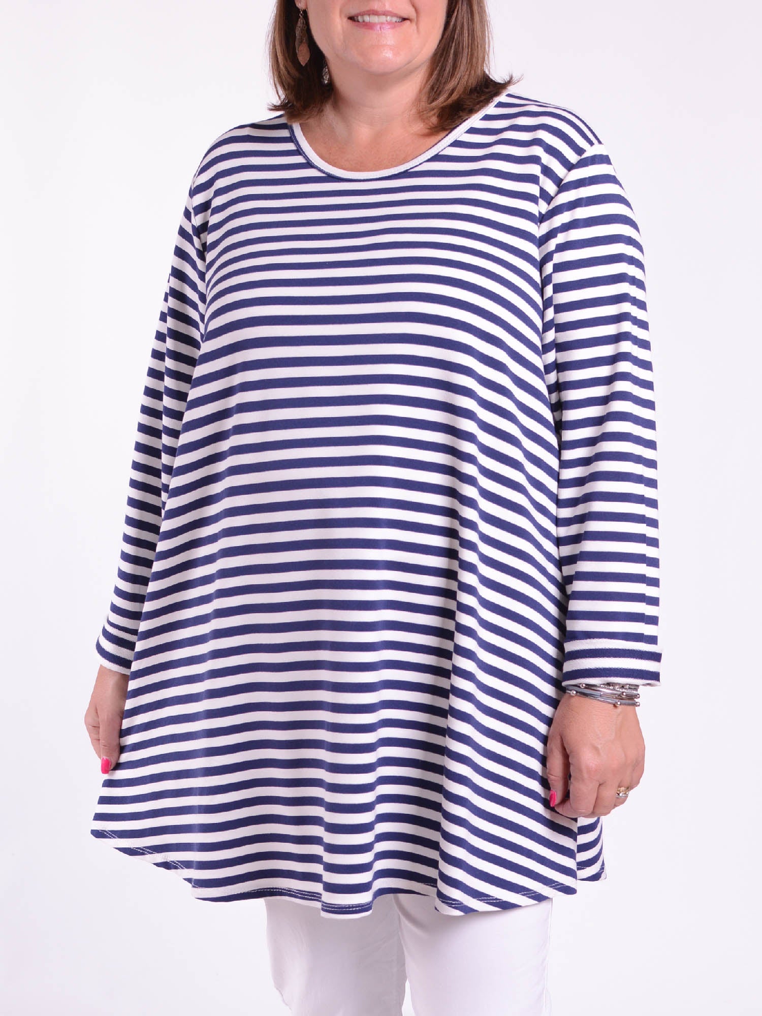 Striped Swing Top - 20516 STRIPE, , Pure Plus Clothing, Lagenlook Clothing, Plus Size Fashion, Over 50 Fashion
