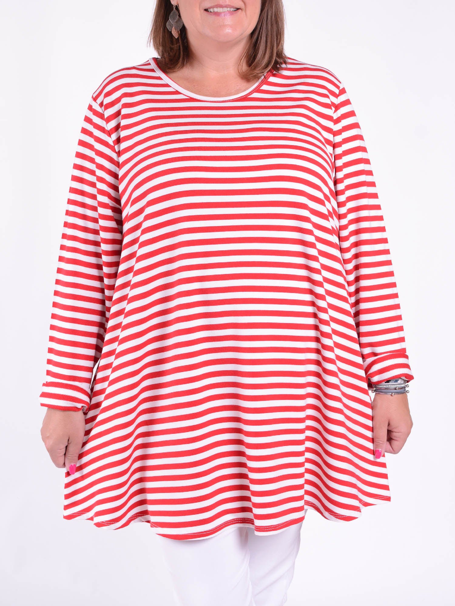 Striped Swing Top - 20516 STRIPE, , Pure Plus Clothing, Lagenlook Clothing, Plus Size Fashion, Over 50 Fashion