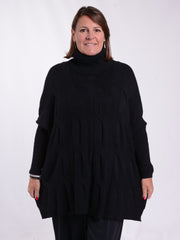 Soft Cable Knit Roll Neck Jumper - CAB, , Pure Plus Clothing, Lagenlook Clothing, Plus Size Fashion, Over 50 Fashion