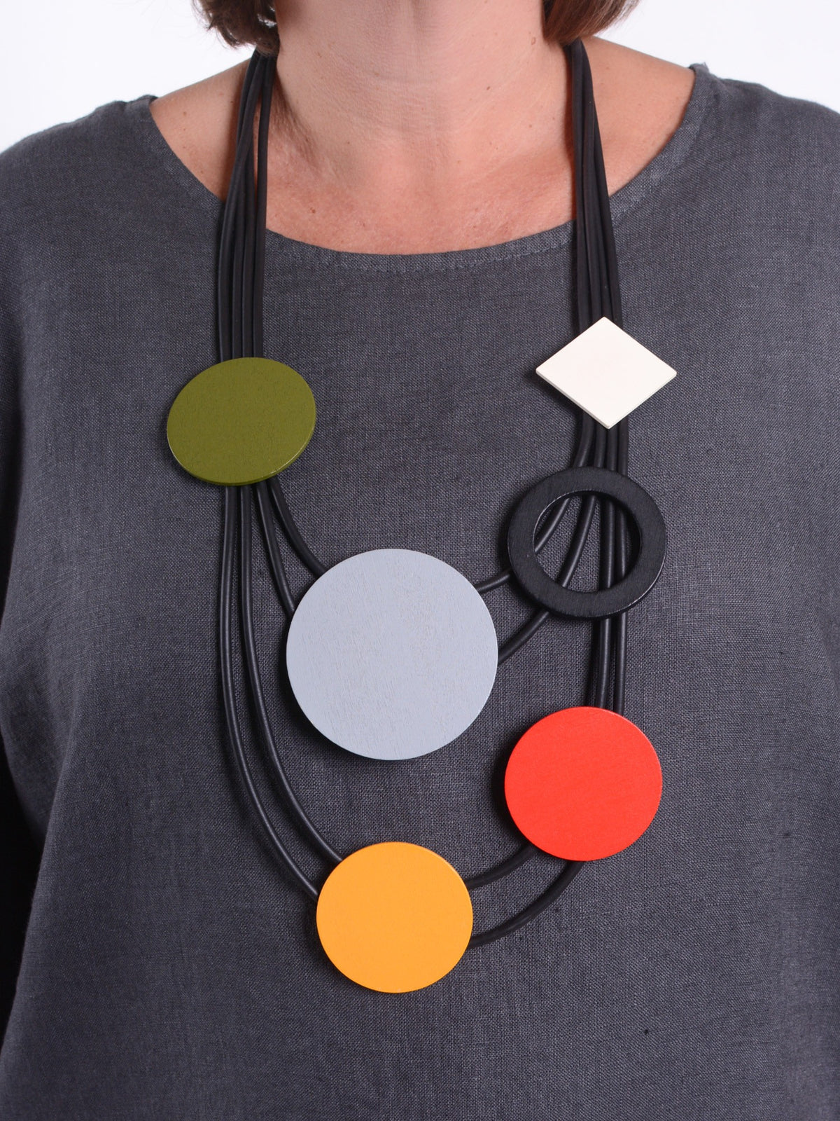 Contemporary Statement Colourful  Necklace - COL9