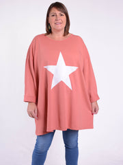 Oversized Star Sweatshirt - 9482S, Tops & Shirts, Pure Plus Clothing, Lagenlook Clothing, Plus Size Fashion, Over 50 Fashion