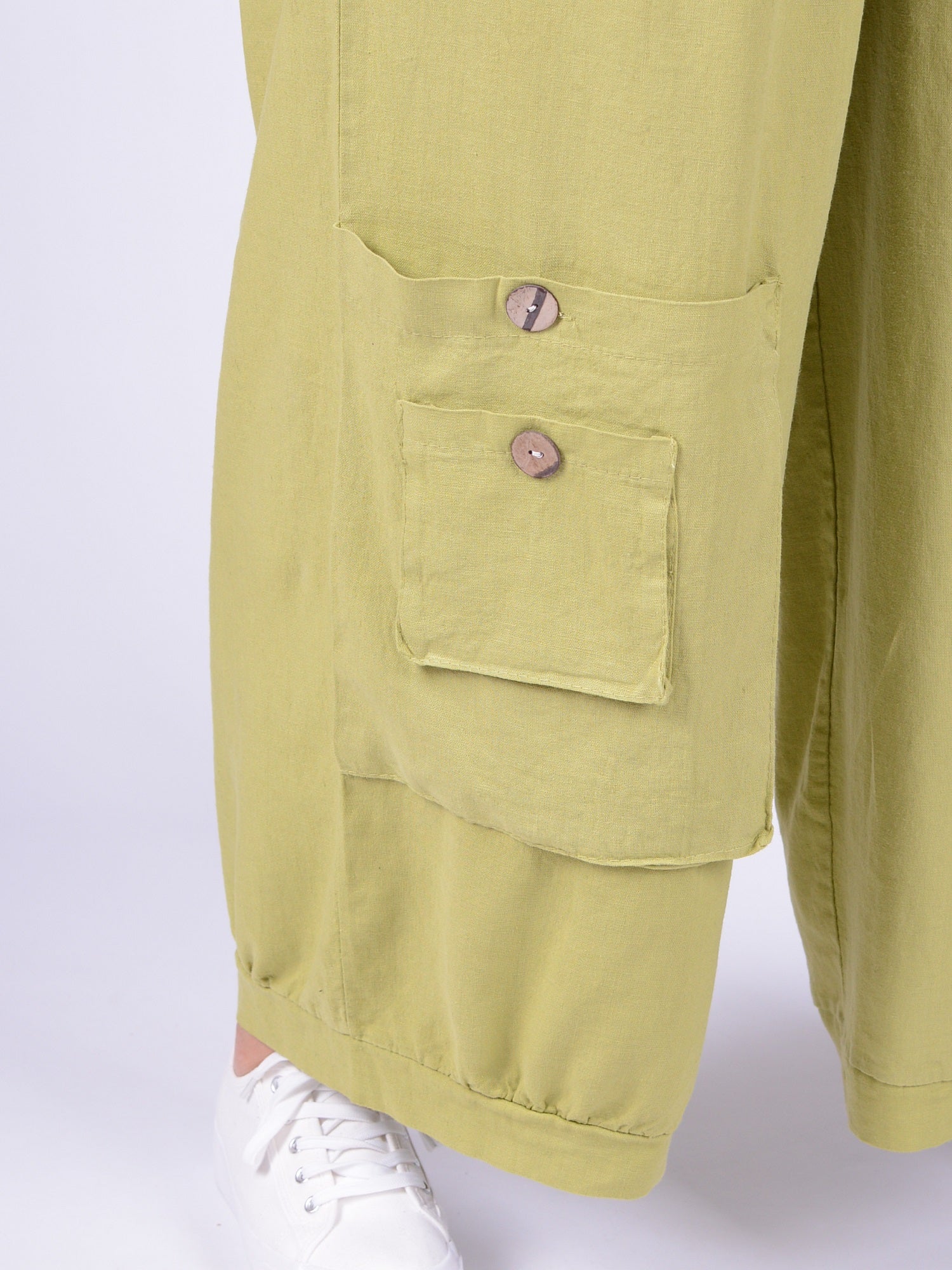 Linen Trousers with button pockets - 10034, Trousers, Pure Plus Clothing, Lagenlook Clothing, Plus Size Fashion, Over 50 Fashion
