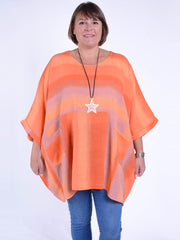 Lagenlook Oversized Cotton Striped Tunic -10077 STRIPE, Tops & Shirts, Pure Plus Clothing, Lagenlook Clothing, Plus Size Fashion, Over 50 Fashion