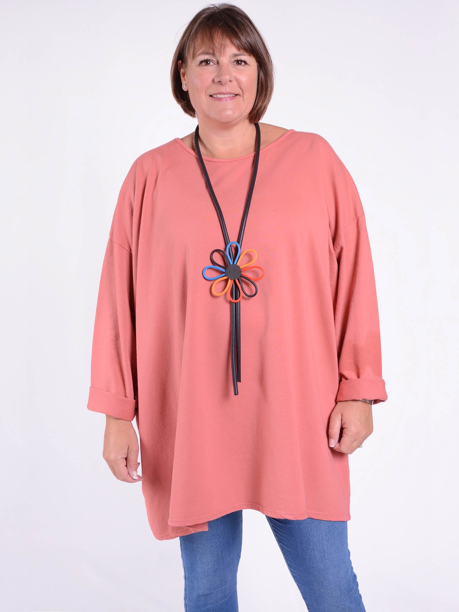 Basic Cotton Top - 9482 PLAIN, Tops & Shirts, Pure Plus Clothing, Lagenlook Clothing, Plus Size Fashion, Over 50 Fashion