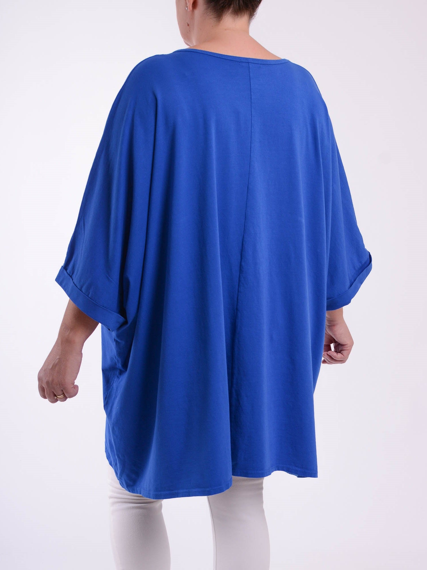Lagenlook Oversized Jersey Cotton Tunic -10077C PLAIN, Tops & Shirts, Pure Plus Clothing, Lagenlook Clothing, Plus Size Fashion, Over 50 Fashion