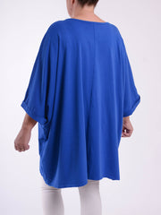 Lagenlook Oversized Jersey Cotton Tunic -10077C PLAIN, Tops & Shirts, Pure Plus Clothing, Lagenlook Clothing, Plus Size Fashion, Over 50 Fashion
