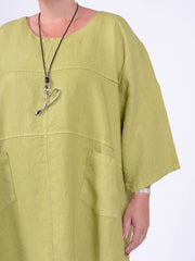 Heavy Linen Tunic - 105151, Tops & Shirts, Pure Plus Clothing, Lagenlook Clothing, Plus Size Fashion, Over 50 Fashion