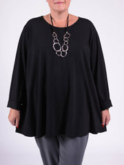 Cotton Swing Top - Round Neck 20516 LONG SLEEVE, Tops & Shirts, Pure Plus Clothing, Lagenlook Clothing, Plus Size Fashion, Over 50 Fashion