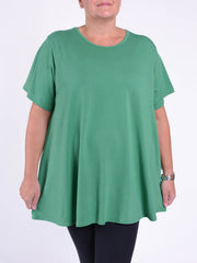 Basic Cotton Swing T Shirt - Round Neck 10516, Tops & Shirts, Pure Plus Clothing, Lagenlook Clothing, Plus Size Fashion, Over 50 Fashion