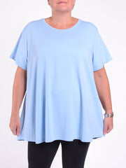 Basic Cotton Swing T Shirt - Round Neck 10516, Tops & Shirts, Pure Plus Clothing, Lagenlook Clothing, Plus Size Fashion, Over 50 Fashion