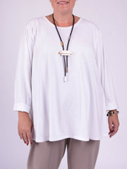 Cotton Swing Top - Round Neck 20516 LONG SLEEVE, Tops & Shirts, Pure Plus Clothing, Lagenlook Clothing, Plus Size Fashion, Over 50 Fashion