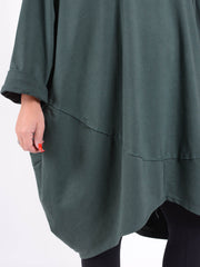 Oversized Cocoon Tunic  - 10517, Tops & Shirts, Pure Plus Clothing, Lagenlook Clothing, Plus Size Fashion, Over 50 Fashion