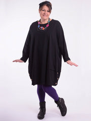 Lagenlook Buttoned Hem Dress - 10667, Dresses, Pure Plus Clothing, Lagenlook Clothing, Plus Size Fashion, Over 50 Fashion