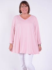 Cotton Swing Top - V Neck 20520 LONG SLEEVE, Tops & Shirts, Pure Plus Clothing, Lagenlook Clothing, Plus Size Fashion, Over 50 Fashion