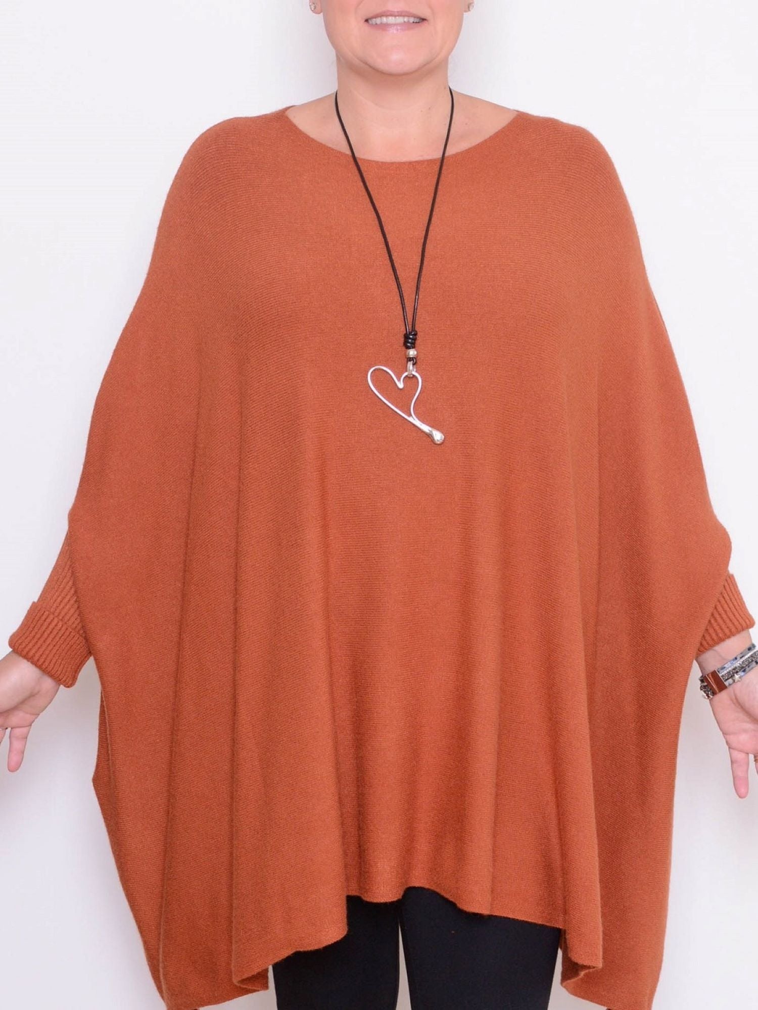 Soft Knit Batwing Sleeve Jumper  - 2700, Jumpers & Cardigans, Pure Plus Clothing, Lagenlook Clothing, Plus Size Fashion, Over 50 Fashion
