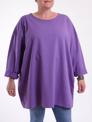 Basic Cotton Top - 9482 PLAIN, Tops & Shirts, Pure Plus Clothing, Lagenlook Clothing, Plus Size Fashion, Over 50 Fashion