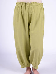 Lace Trim Linen Trousers - 9466, Trousers, Pure Plus Clothing, Lagenlook Clothing, Plus Size Fashion, Over 50 Fashion