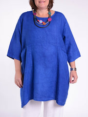 Heavy Linen Quirky Tunic - 9479, Tops & Shirts, Pure Plus Clothing, Lagenlook Clothing, Plus Size Fashion, Over 50 Fashion
