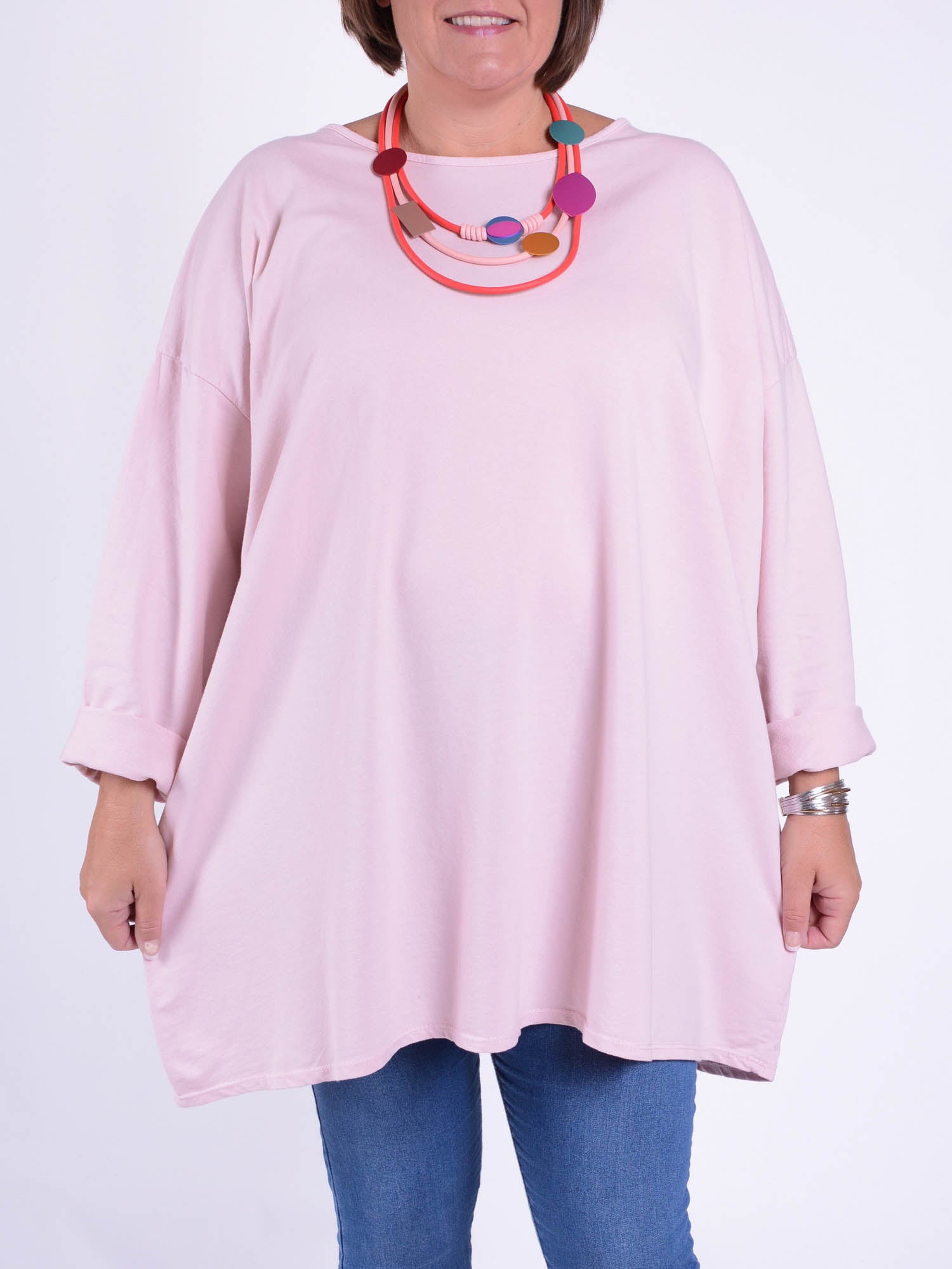 Basic Cotton Top - 9482 PLAIN, Tops & Shirts, Pure Plus Clothing, Lagenlook Clothing, Plus Size Fashion, Over 50 Fashion