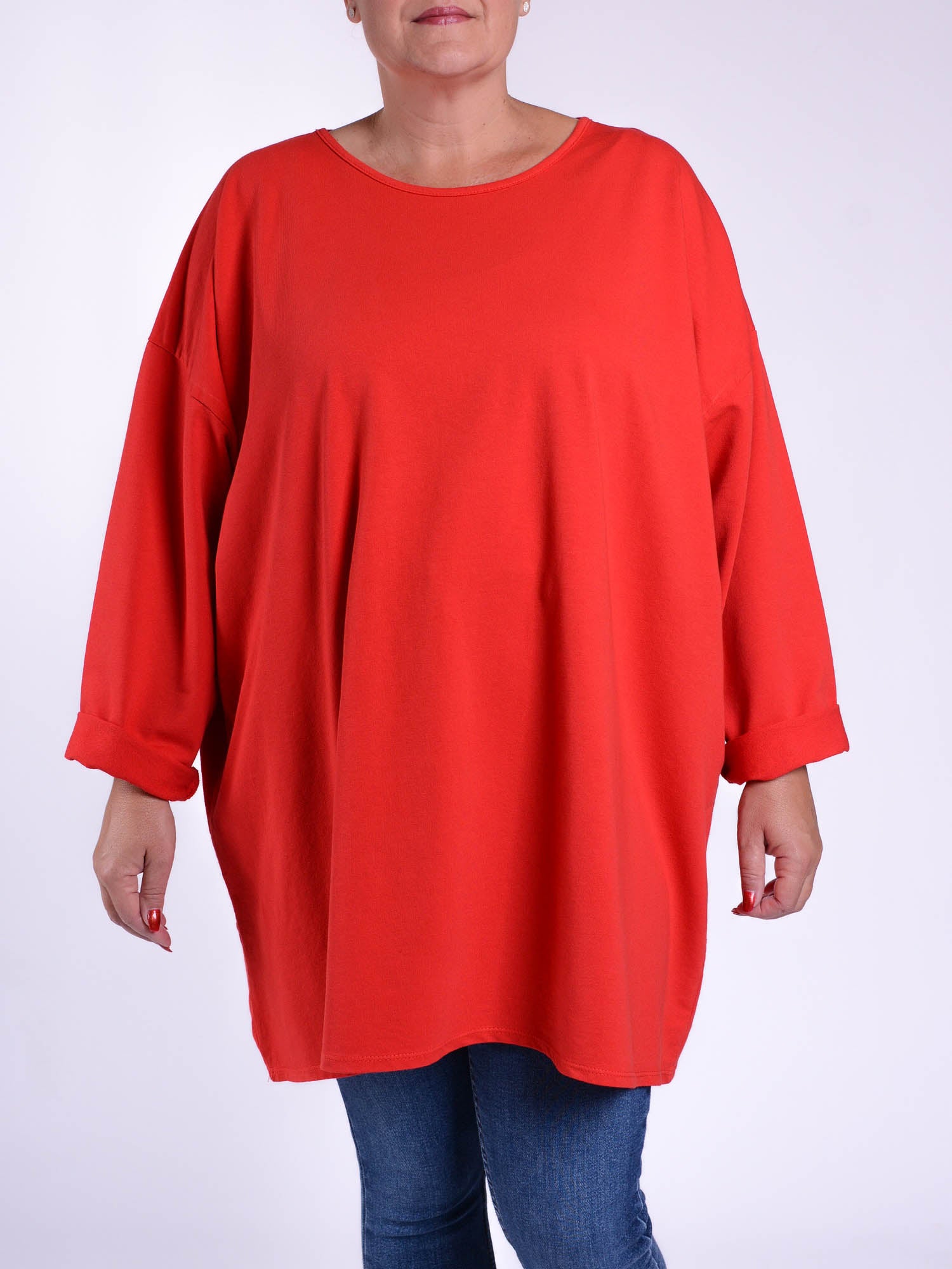 Basic Cotton Top - 9482 PLAIN, Tops & Shirts, Pure Plus Clothing, Lagenlook Clothing, Plus Size Fashion, Over 50 Fashion