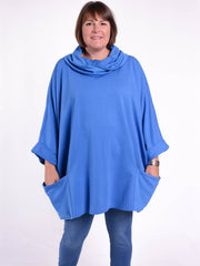 Cotton Cowl Neck Long Length Tunic - 9822, Tops & Shirts, Pure Plus Clothing, Pure Plus Clothing, Lagenlook Clothing, Pure Plus