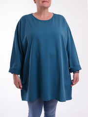 Basic Cotton Top - 9482 PLAIN, Tops & Shirts, Pure Plus Clothing, Lagenlook Clothing, Plus Size Fashion, Over 50 Fashion